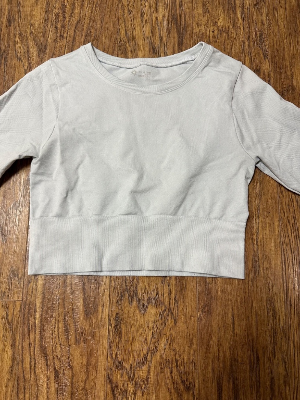 Offline by Aerie Women's Athletic Crop Long Sleeve Shirt Light Blue Size Medium - Picture 2 of 9